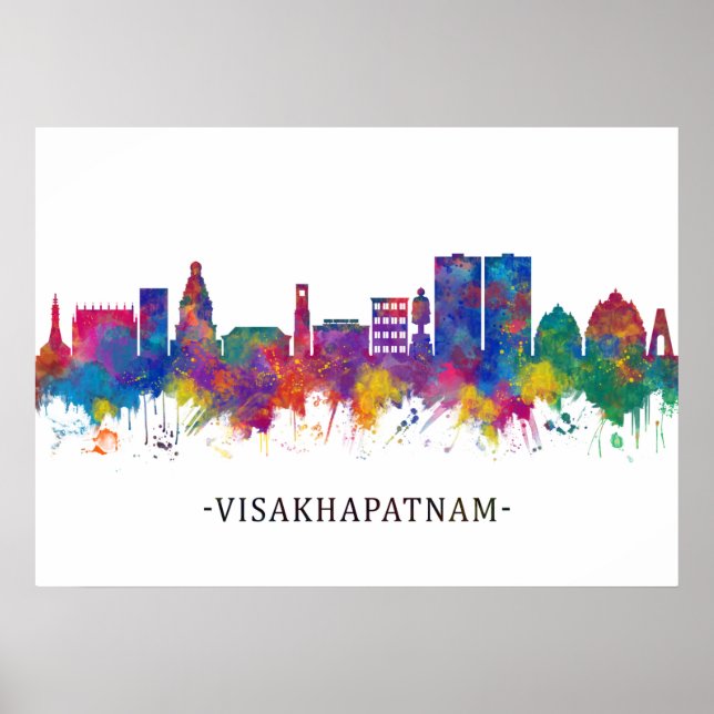 Poster Visakhapatnam Andhra Pradesh Skyline (Frente)