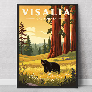 Poster Visalia Califórnia Antiga