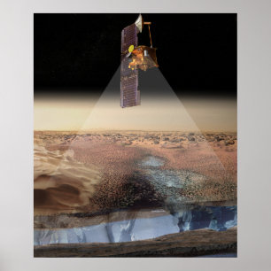 Póster Visão Artista sobre Odisseia Detectando Gelo