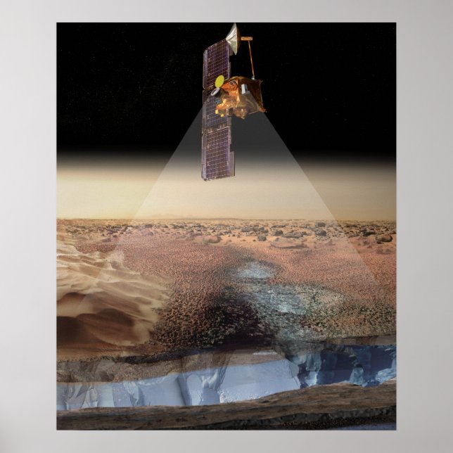 Póster Visão Artista sobre Odisseia Detectando Gelo (Frente)