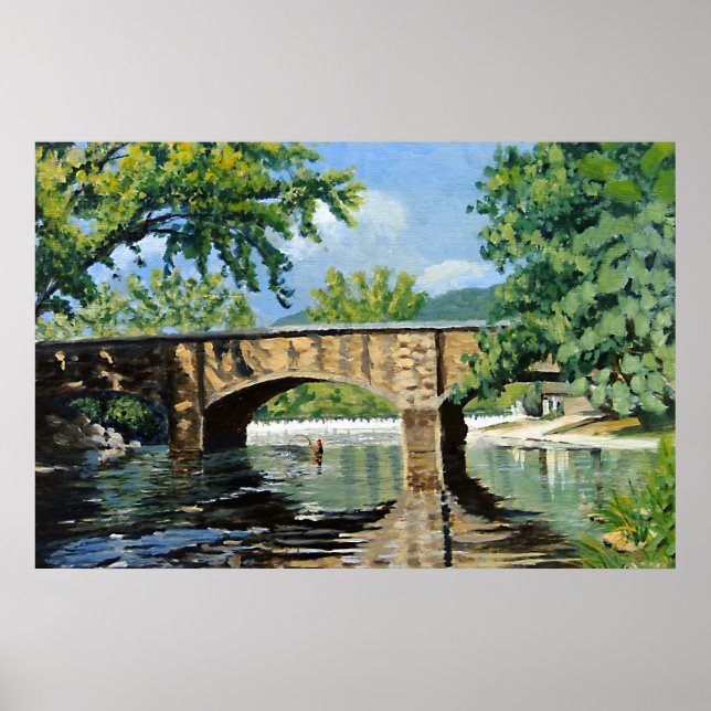 Poster Visão Cênnica da Pesca em Fluxo de Trutas do Misso (Frente)