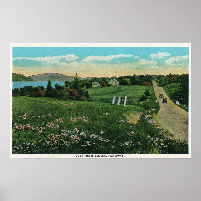 Póster Visão Cênnica do País, Sobre as Colinas e Longe (Frente)