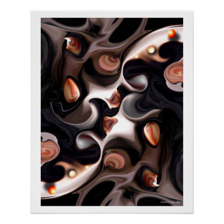 Póster "Visão da exclusão azul", Poster brilhante