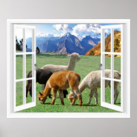 Visão da Janela de Arte da Paisagem de Cena de Mon