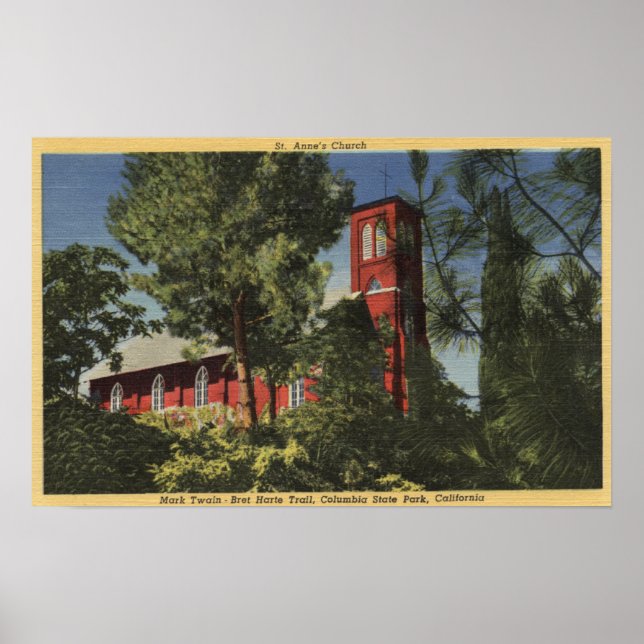 Póster Visão da Rua. Igreja de Anne (1856) (Frente)