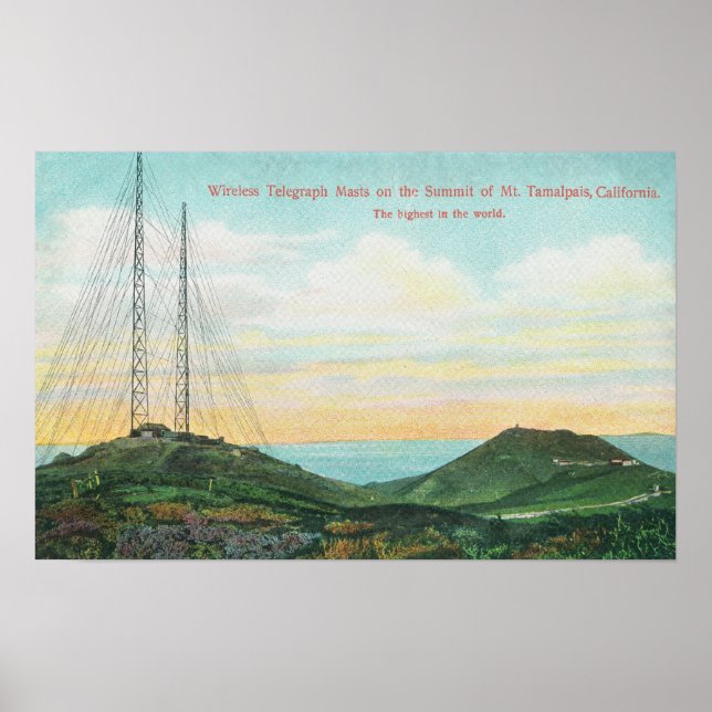 Póster Visão das torres de telégrafos sem fio (Frente)