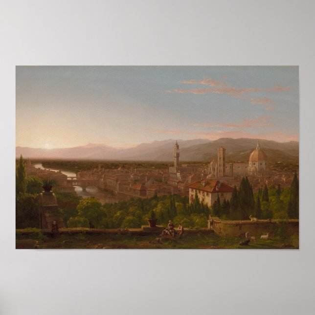 Poster Visão de Florença — Thomas Cole (Frente)