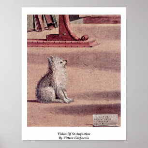 Poster Visão de St Augustine por Vittore Carpaccio