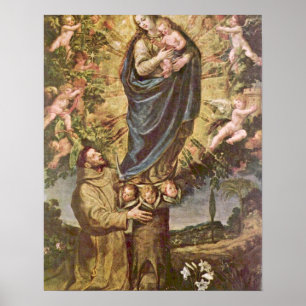 Póster Visão de St Francis por Vincenzo Carducci