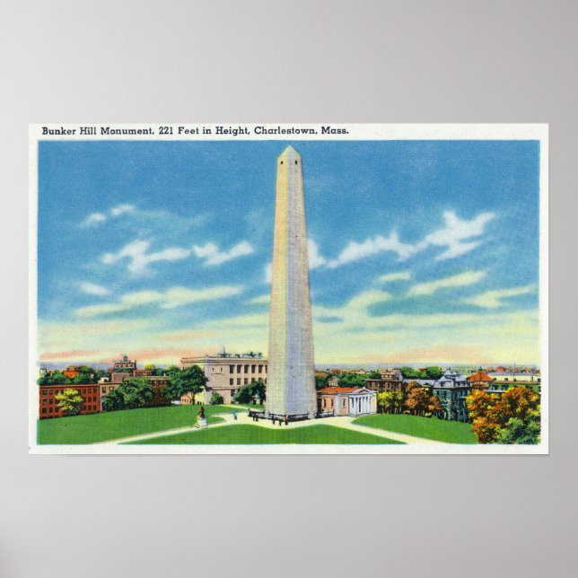 Póster Visão do Monumento Bunker Hill (Frente)