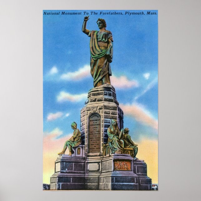 Póster Visão do Monumento de Nat aos Pais dos EUA (Frente)