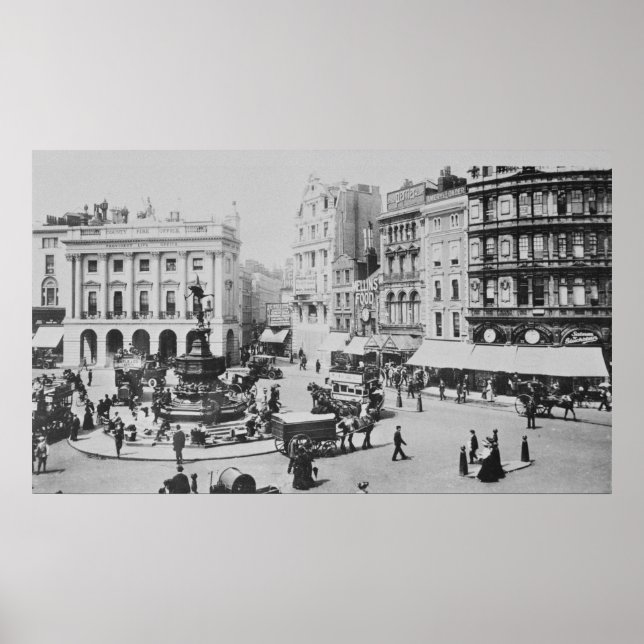 Póster Visão do Piccadilly Circus, c. 1900 (Frente)