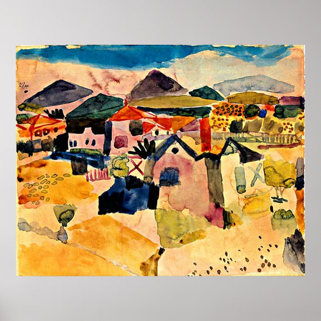 Poster Visão do Santo Germain, Paul Klee, (Frente)