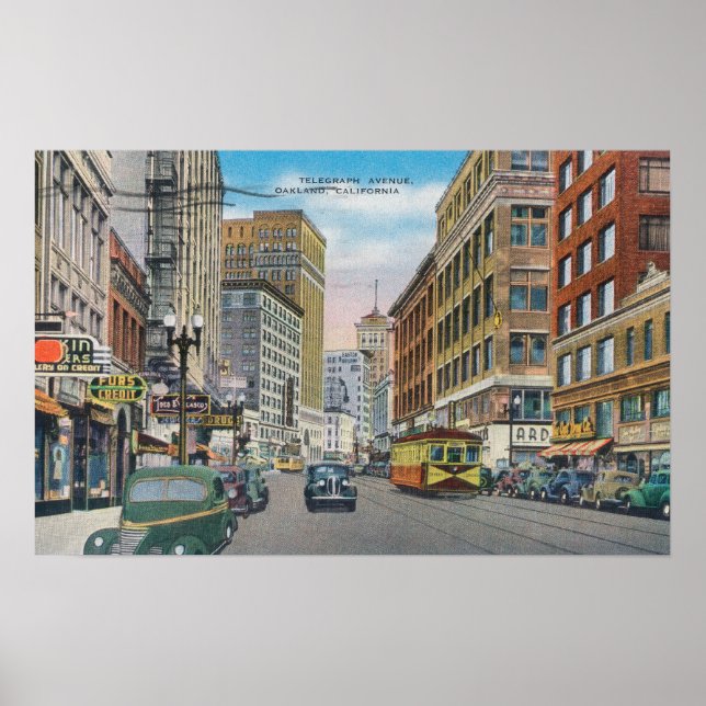 Poster Visão do Telegraph AveOakland, CA (Frente)