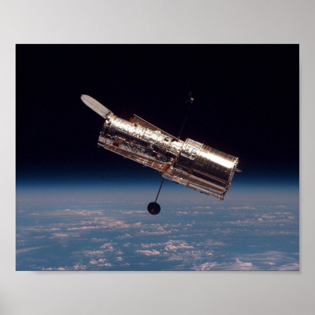 Poster Visão do telescópio Hubble da descoberta do Shuttl (Frente)