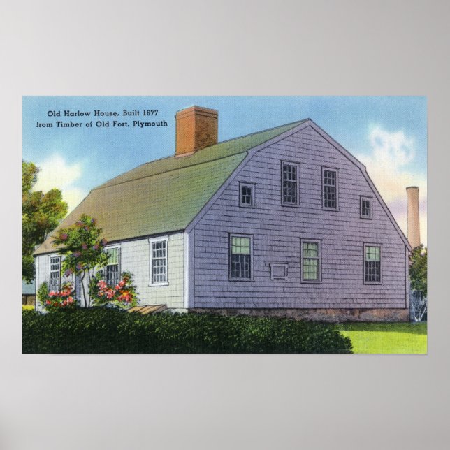 Poster Visão Exterior da Antiga Harlow House (Frente)