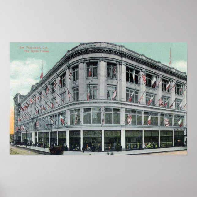 Póster Visão Exterior da Casa Branca (Frente)