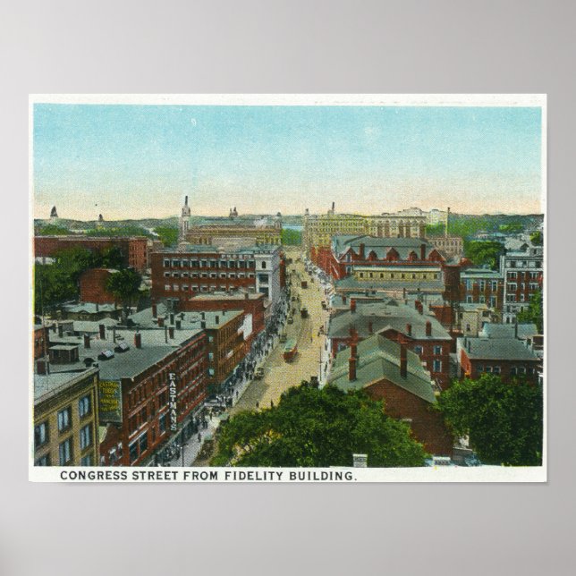 Póster Visão Exterior da Casa de Longfellow (Frente)