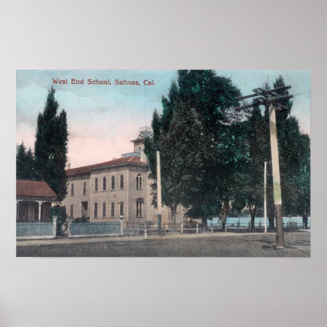 Póster Visão Exterior da Escola West End (Frente)