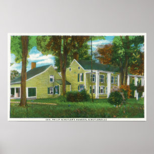 Póster Visão Exterior da Mansão de Philip Schuyler