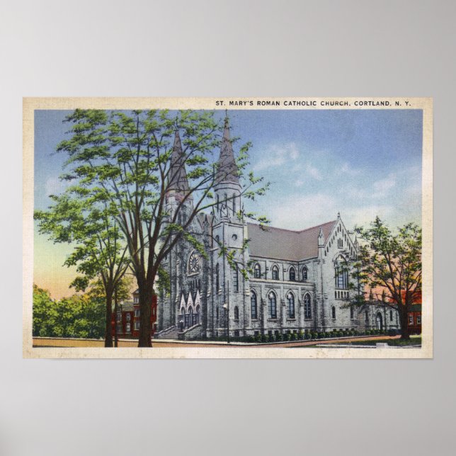 Poster Visão Exterior das Ruas. Igreja de Maria (Frente)