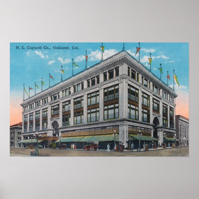 Póster Visão Exterior de H. C. Capwell Co. Bldg (Frente)
