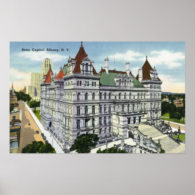 Póster Visão Exterior do edifício Capitólio Estatal # (Frente)