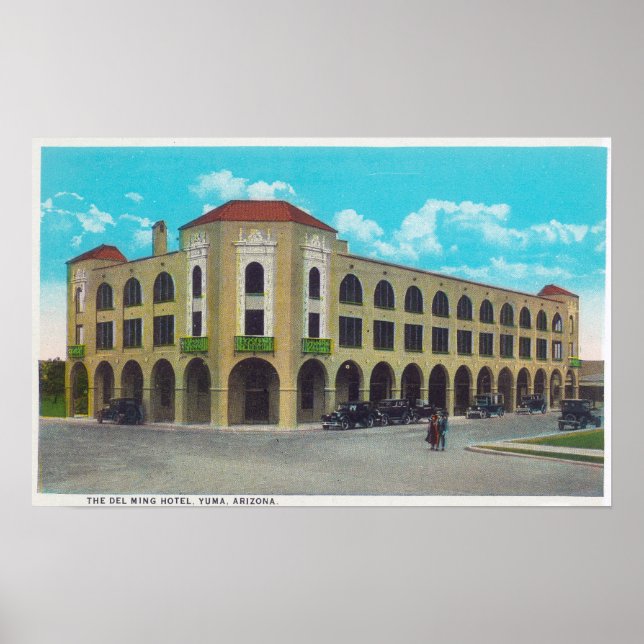 Póster Visão Exterior do Hotel Del MingYuma, AZ (Frente)
