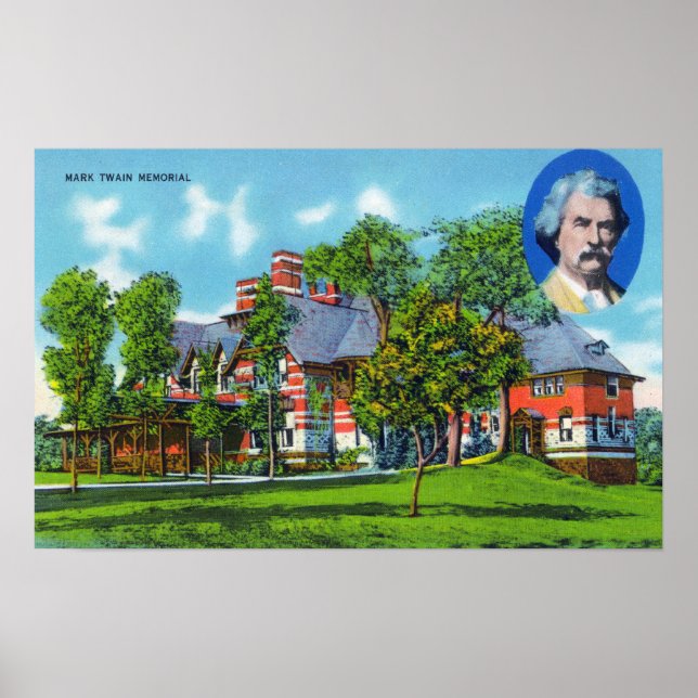 Póster Visão Exterior do Memorial Mark Twain (Frente)