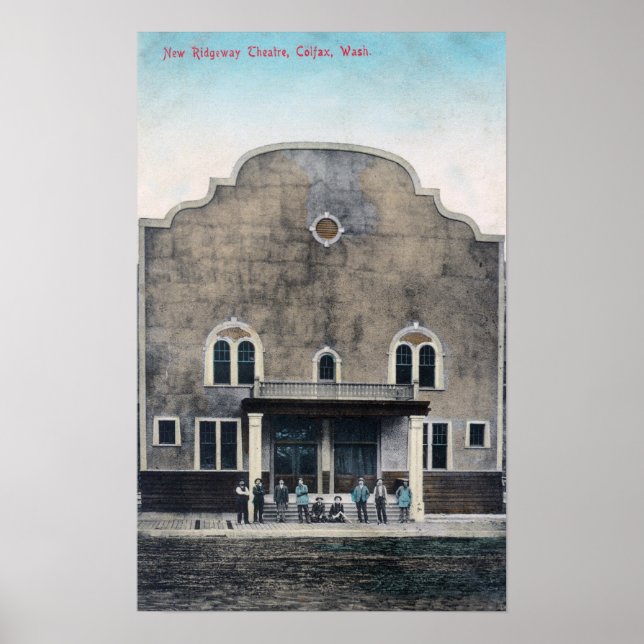 Póster Visão Exterior do Novo Teatro de Ridgeway (Frente)