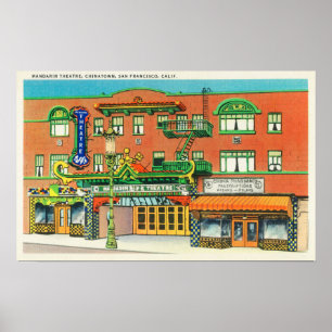 Poster Visão Exterior do Teatro Mandarim,