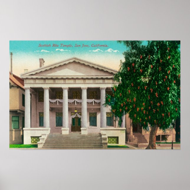 Poster Visão Exterior do Templo de Rite Escocês (Frente)