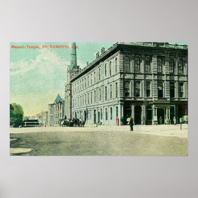 Poster Visão Exterior do Templo Masônico 2 (Frente)