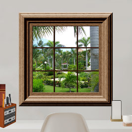 Poster Visão Falsa da Janela Visão da Paisagem Tropical R