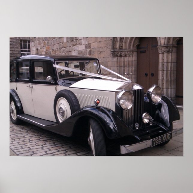 Poster Visão frontal de 1936 Rolls Royce 20/25 (Frente)
