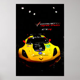 Poster Visão frontal do Chevrolet Corvette C7.R