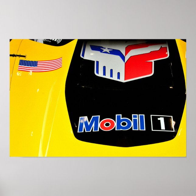 Poster Visão frontal do Chevrolet Corvette C7.R (Frente)