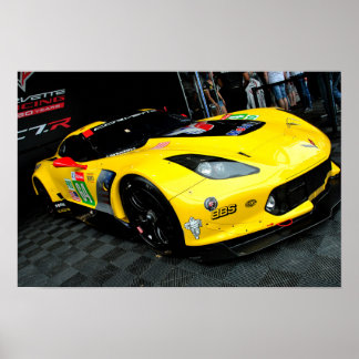 Poster Visão frontal do Chevrolet Corvette C7.R