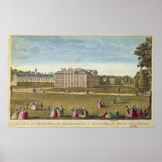 Poster Visão frontal do Palácio Real de Kensington (Frente)