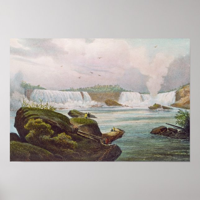 Póster Visão Geral das Cataratas do Niágara do Lado Canad (Frente)