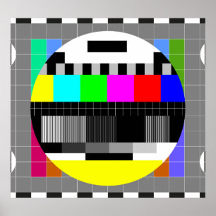 Poster Visão geral de ausência de sinal da TV retrô.