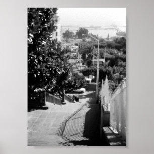 Poster Visão geral do distrito de Vintage Argélia Algiers