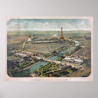 Poster Visão Panorâmica da exposição Paris 1900