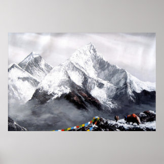 Póster Visão Panorâmica Da Montanha Everest