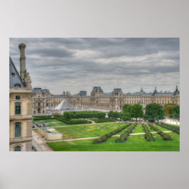 Póster Visão panorâmica Musee du Louvre