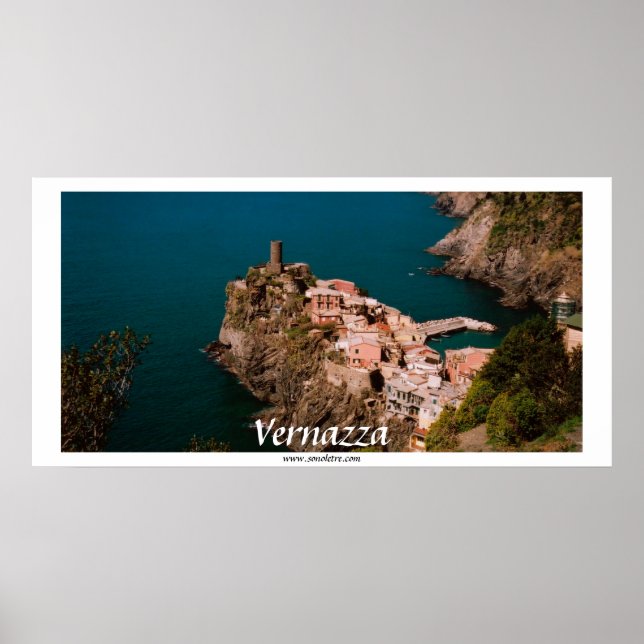 Póster Visão Panorâmica Vernazza (Frente)
