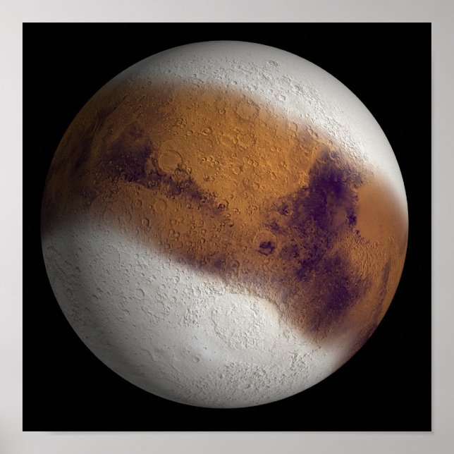 Póster Visão simulada de Marte (Frente)