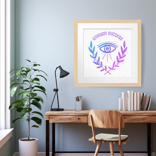 Poster VISÃO SUCESSO Motivação Inspiração Boho Eye