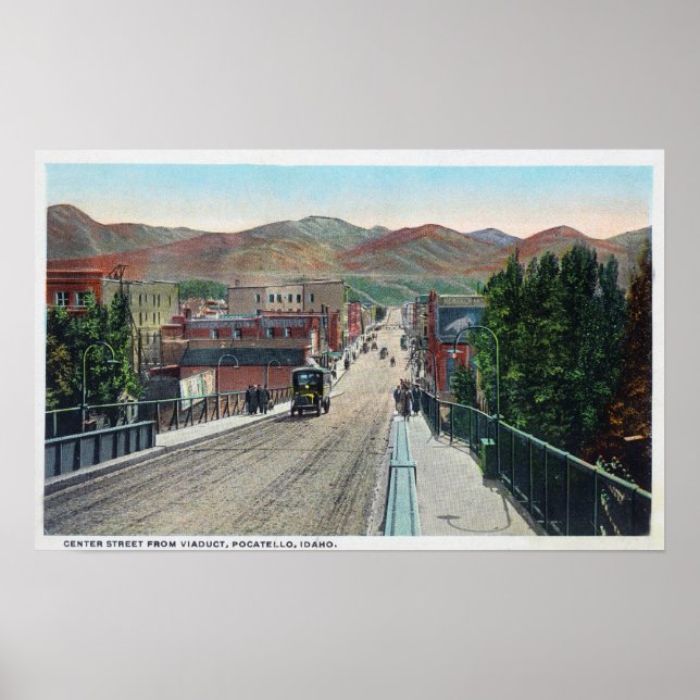 Poster Visão Viaduta de Center StreetPocatello, ID (Frente)