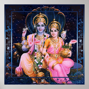 Póster Vishnu & Lakshmi